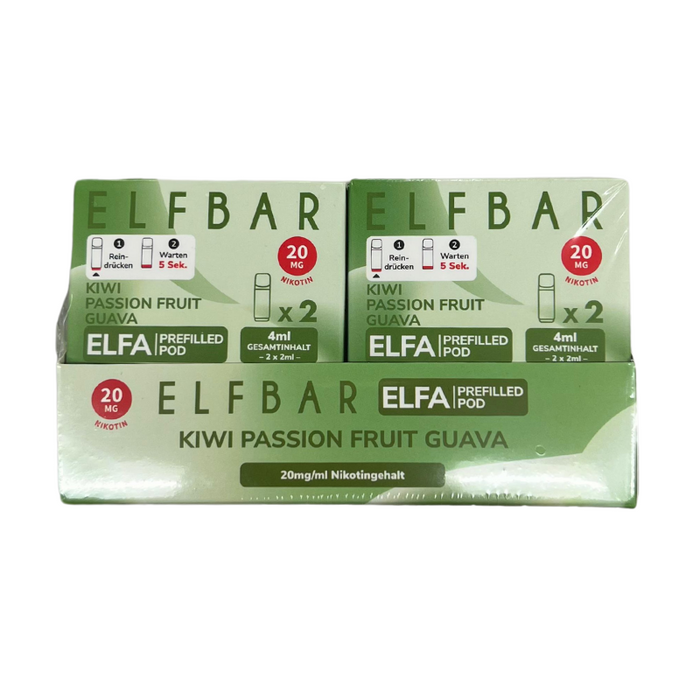 Elfbar Elfa Kiwi Passion Fruit Guava Nikotin 2er Pack - My Candytown