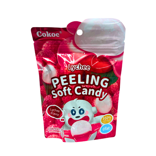 Cokoc Lychee Peeling Soft Candy 75g - My Candytown