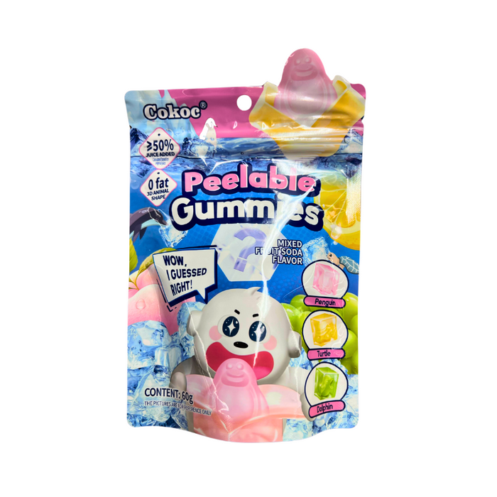 Cokoc Peelable Gummies Mixed Fruit Soda 60g
