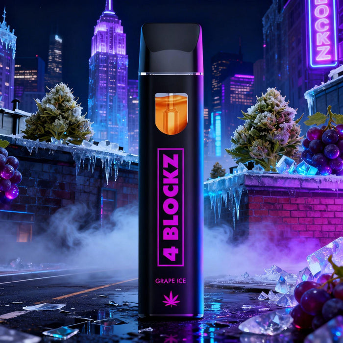 4 Blockz H3BTA Vape - Grape Ice 1ml - My Candytown